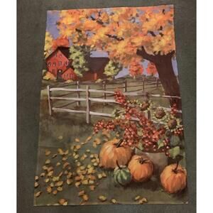 Vintage Fall / Autumn Garden/ Yard Flag 36X24.5